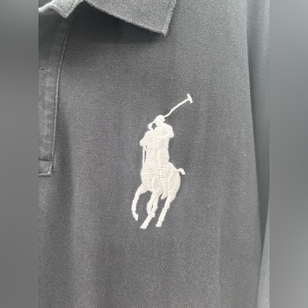 Polo by Ralph Lauren Men's Big Pony Two Button Polo Shirt with White Logo 4XB - Picture 7 of 8